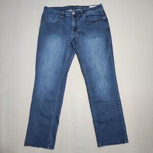 Buffalo jeans Jack men's sz 34X30 ink blue colour slim fit straight leg stretch